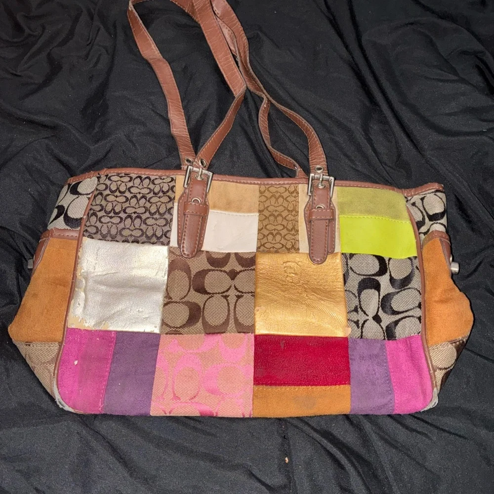 Coach Multicolor Patchwork Shoulder Bag - Picture 1 of 16